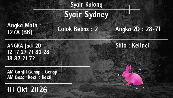 Syair Kalong - Syair Sydney