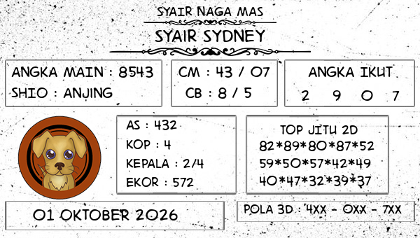 SYAIR NAGA MAS - Syair Sydney